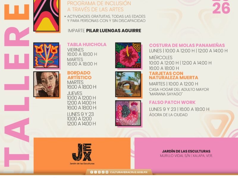 Invita SECVER a los talleres inclusivos en el Jardín de las Esculturas de Xalapa