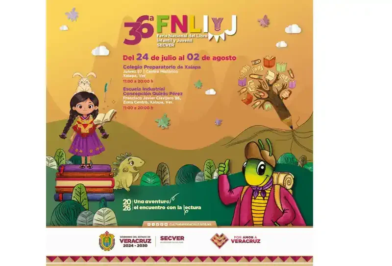 FNLIyJ, la gran fiesta literaria para niñas, niños y jóvenes, del 24 de julio al 02 de agosto