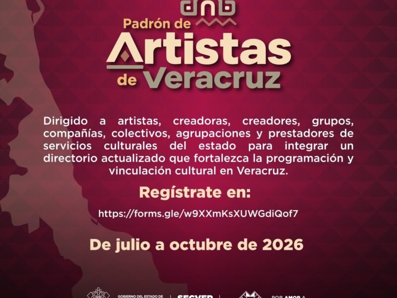 Convoca SECVER a integrar el Padrón de Artistas de Veracruz