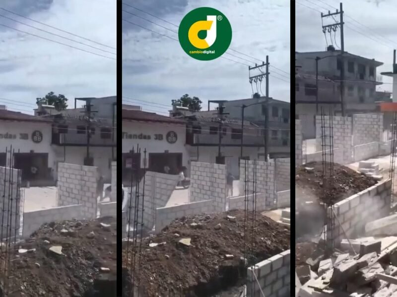 Habitantes de Chocaman tiran bardas de parque; exigen obras de pavimentación y drenaje