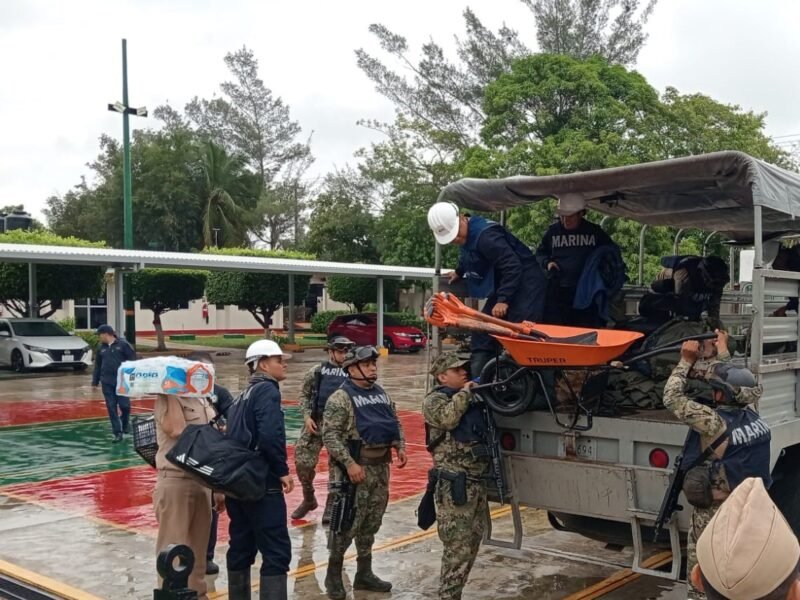 Marina implementa acciones preventivas ante el frente frío No. 2 en Veracruz y Tamaulipas