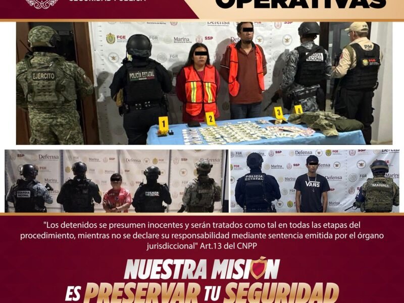 34 detenidos y 120 dosis de presuntas sustancias ilícitas decomisados en operativos coordinados